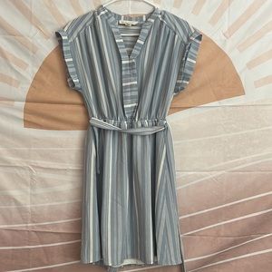 White and Blue striped dress
